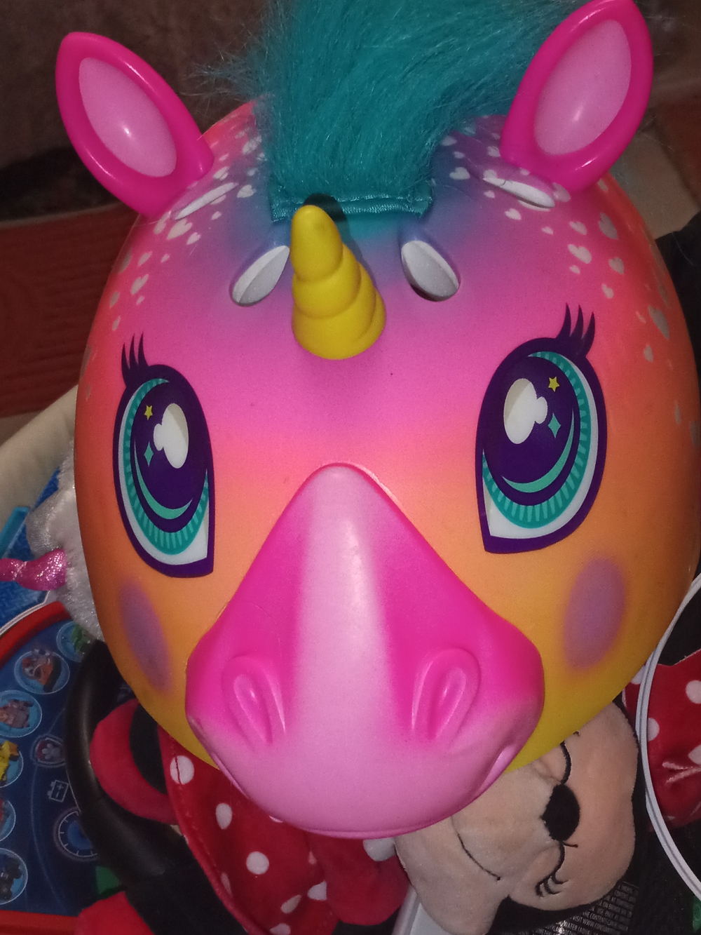 Pink & Teal Unicorn Ride-On Toy Helmet - Kids Toys